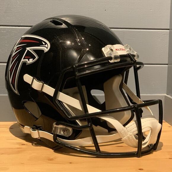 GRADY JARRETT Autographed FULL Size Replica ATLANTA FALCONS Helmet Black 05/2017 - Picture 3 of 12